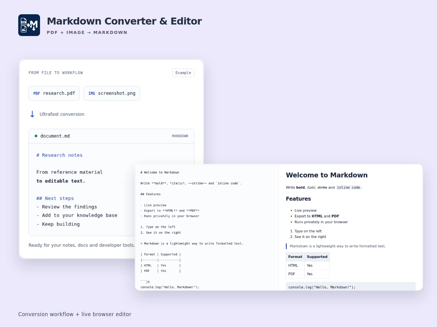 Markdown Converter & Editor product preview