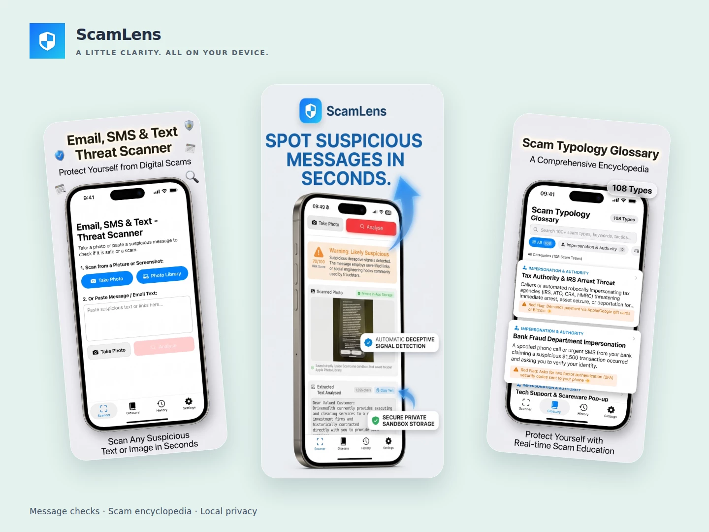 ScamLens product preview